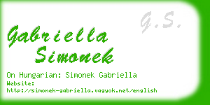 gabriella simonek business card